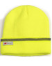 A bright yellow Thinsulated Cuff Beanie featuring a grey band and a logo tag.