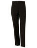 Men's black polyviscose stretch pants featuring a slim fit design and a branding logo on the waistband.