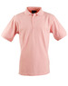 A light pink Men's Longbeach Polo with a classic collar and a logo. Perfect for casual wear.