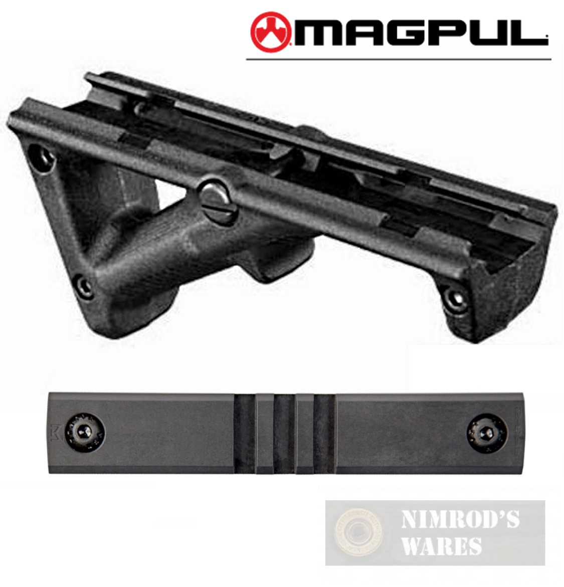 MAGPUL MAG414-BLK AFG-2 + MAG594 Adapter Rail for M-LOK System