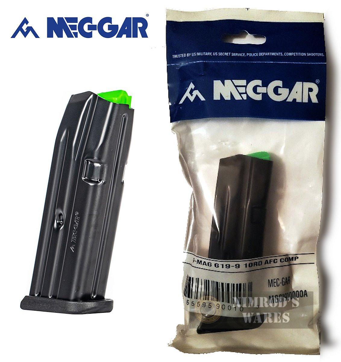 Mec-Gar Glock 19 G19 9mm 10 Round MAGAZINE Anti-Friction