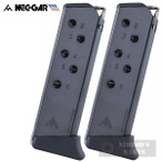 Mec-Gar WALTHER PPK 380ACP 6 Round Magazine 2-PACK + Finger Rest MGWPPKFRB