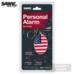 Sabre PERSONAL ALARM + Key Ring 130dB Siren USA Flag Self-Defense PA-USA-02