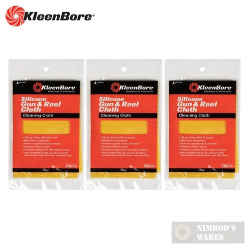 Kleen-Bore Silicone GUN & REEL CLOTH 3-PACK 100 sq.in.! GC220
