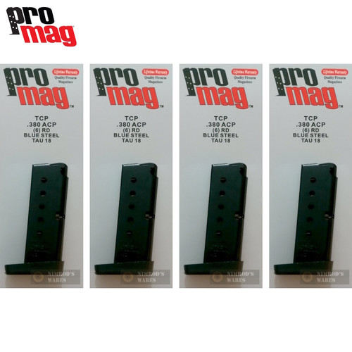ProMag TAURUS TCP PT 738 PT-738 .380 ACP 6 Round Magazine TAU18 4-PACK