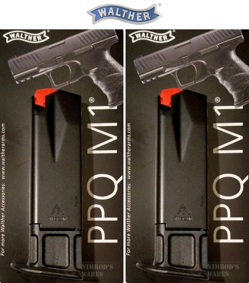 Walther PPQ M1 Classic 9MM 10 Round Magazine 2-PACK 2796406 Walther PPQ M1 Classic 9MM 10 Round Magazine 2-PACK 2796406