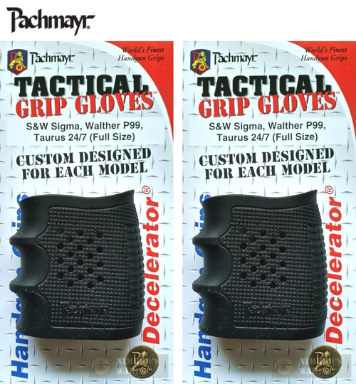 Pachmayr 05166 Tactical Grip Glove/Decelerator 2-PACK for S&W Sigma, Walther P99, Taurus 24/7