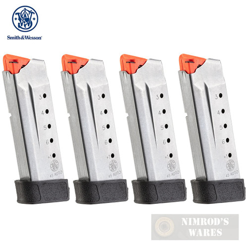 S&W Smith & Wesson M&P 45 SHIELD .45 ACP 7 Round MAGAZINE 4-PACK 3005567