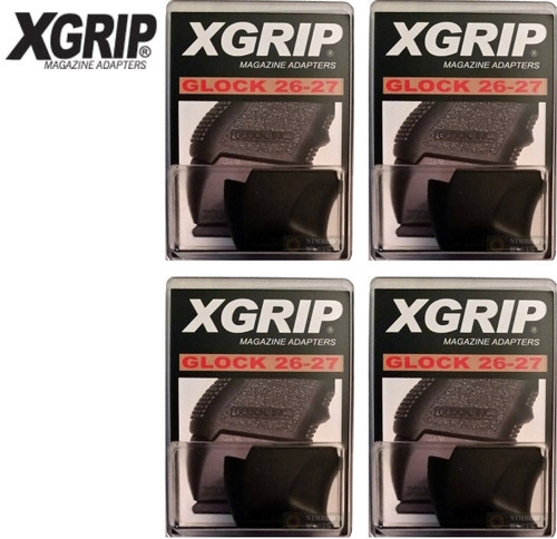 X-Grip GL2627 4-PACK Use Glock 17 22 31 Full-Size Magazine in Glock 26 27 33