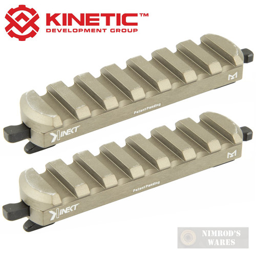 KINETIC Double 7-Slot Easy Detach MLOK Rail Section 2-PACK KIN5-200-BRN