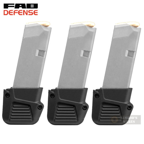 FAB Defense GLOCK 43 G43 PLUS 4 Mag EXTENSION 3-PACK FX-4310B