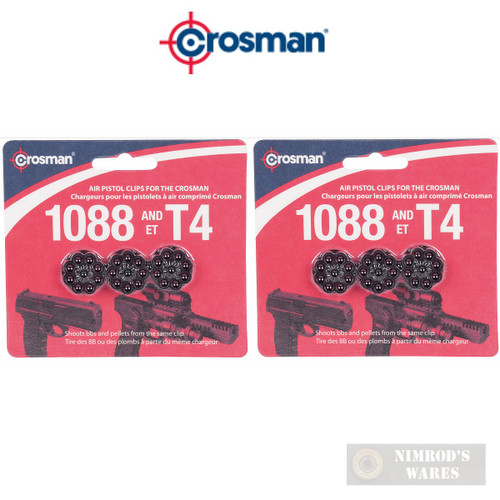 Crosman CCICE7B 1088 1008 T4 .177BB/Pellet 8 Round MAGAZINE 6-Pk 0488