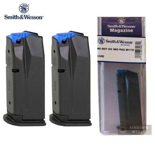 S&W CSX 9mm 10 Round MAGAZINE 2-PACK Steel OEM 3015282