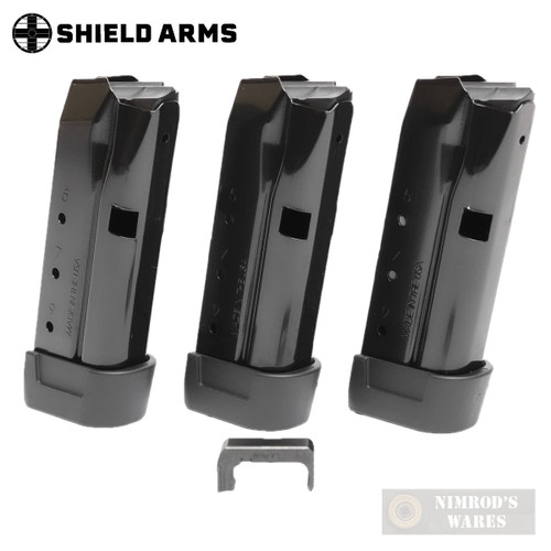 Shield Arms Z9 Glock 43 9mm 9 Round Steel MAGAZINE x 3 + Mag Catch Z9-COMBO-3M1C