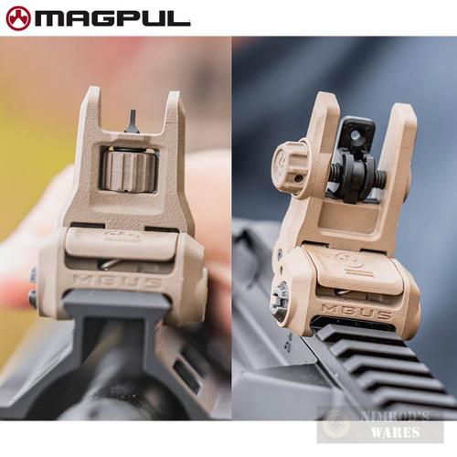 Magpul MBUS 3 Front & Rear Sights SET FDE 1913 Rail MAG1166-FDE MAG1167-FDE