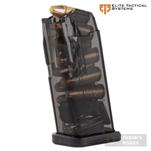 ETS Glock 26 G26 Gen 1-5 9mm 10 Round MAGAZINE Carbon Smoke SMK-GLK-26