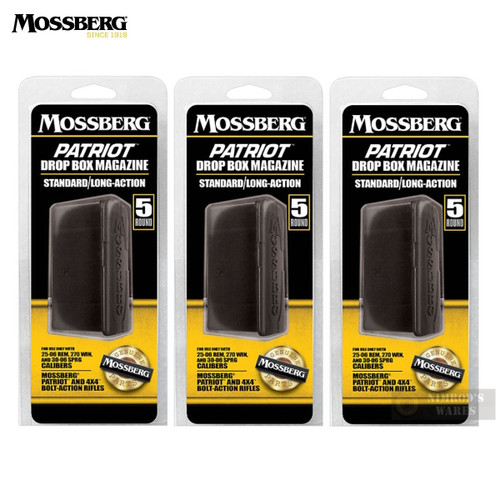 Mossberg PATRIOT 4x4 25-06 270 30-06 5 Round MAGAZINE 3-PACK LA 95033