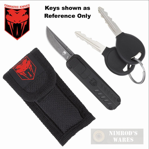 CobraTec California OTF KNIFE 1.75" Blade Side Retraction + Pouch CALI928SBBLKDNS