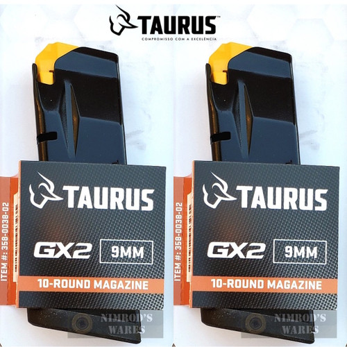 Taurus GX2 9mm 10-Round MAGAZINE 2-PACK 358-0038-02 OEM