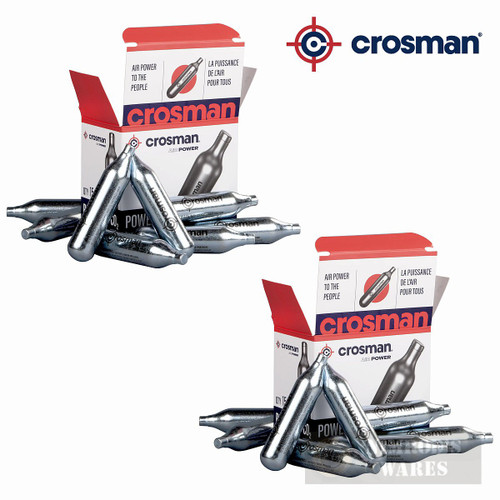 TWO Crosman Powerlet CO2 15-Pks 12 g Airgun Paintball Cartridges C2315