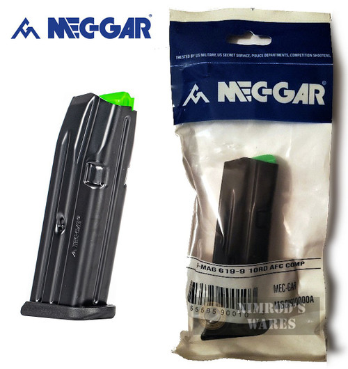 Mec-Gar Glock 19 G19 9mm 10 Round MAGAZINE Anti-Friction MGG191000A
