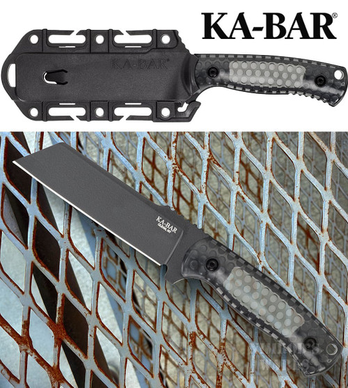 Ka-Bar "Cool Name" KNIFE 4.625" Sheepsfoot Fixed Blade + Sheath 7701