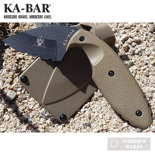 Ka-Bar TDI KNIFE Half-Serrated Coyote Concealed Self-Defense 1477CB