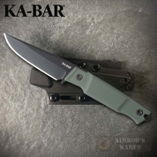 Ka-Bar APEX KNIFE 3.9" + Sheath D2 Steel Green Handle 5500