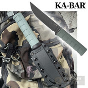 Ka-Bar DUST II KNIFE 5.25" + Sheath D2 Steel Green Handle 6101