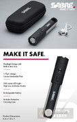 Sabre 2-in-1 STUN GUN + Flashlight 1.75 µC 200 Lumens USB S-1014-BK