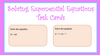 Solving Exponential Equations Task Cards