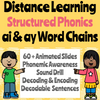 Distance Learning Structured Phonics -AI & -AY Words Slides Presentation (Remote Ready Resource)