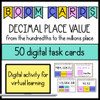 4th Grade DECIMAL Place Value Boom Cards for Distance Learning