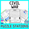 Civil War Puzzle Station Activity - Abraham Lincoln | Gettysburg