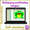 Multiplying and dividing Integers Pixel Art Activity Google Sheets