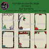 Christmas doodle page dividers and borders