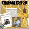 Thomas Edison Light Bulb Shape Book Informational Text & Lapbook activity