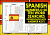 SPANISH NUMBERS 0-20 WORD SEARCHES