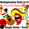 Multiplication Facts to 12 Cinco de Mayo Math Pixel Art Mystery Picture Editable