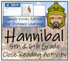 Hannibal Close Reading Activity Digital & Print | 5th Grade & 6th Grade