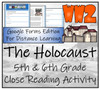 The Holocaust Close Reading Activity Digital & Print | 5th Grade & 6th Grade