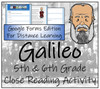 Galileo Close Reading Activity Digital & Print | 5th Grade & 6th Grade