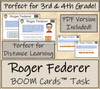 Roger Federer BOOM Cards™ Comprehension Activity 3rd Grade & 4th Grade