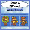 Same & Different - Winter Animals - Matching & Find the Difference