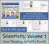 Famous Scientists Volumes 1 & 2 Close Reading Bundles | 3rd Grade & 4th Grade