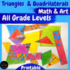 Dot Day Math & Art Geometry Project for Grades 1-8 Triangles and Quadrilaterals