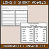 Long and Short Vowels  Literacy Centers Autumn Theme