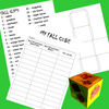 Fall Math Glyph STEAM activity Multiplication Facts Build 3D Cube hands-on Math