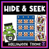 HALLOWEEN Hide & Seek | Pocket Chart Game | Letter and Number Recognition
