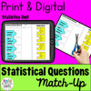 FREE - Statistical Questions Match Up Activity - PDF & Digital 6SP1